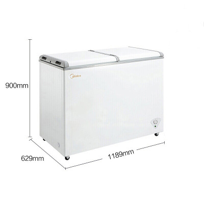 美的 BCD-271VMQ 271升双门双温冷柜 冷藏冷冻两用 大容量家商两用式卧式雪糕冷柜
