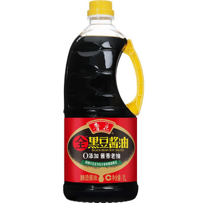 鲁花 全黑豆老抽1L*1 榨取原汁 炒菜家用 厨房调料 调味品