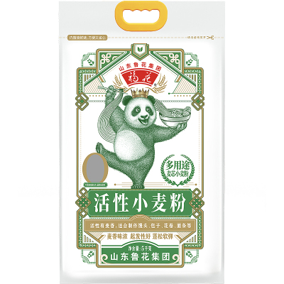 鲁花 (熊猫系列)麦芯小麦粉5kg*1 饺子面条馒头包子烙饼面食通用 多用途面粉 高筋面粉 烘焙粉