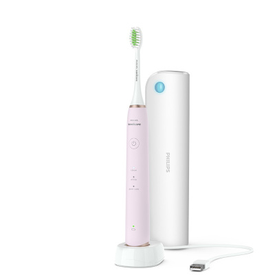 飞利浦(Philips) HX2461 电动牙刷 sonicare 亮白 系列成人声波震动电动牙刷 蔷薇粉