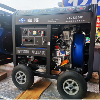 嘉陵 JYD12000ETS艾风格小型风冷柴油发电机组3/5/8KW12千瓦电动带轮子单三相等功率8.1-9kw电动率