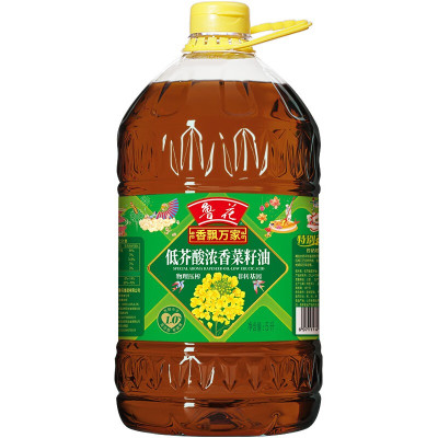 鲁花 香味家族 低芥酸浓香菜籽油5L 25件 100桶