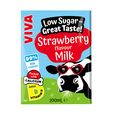 韦沃爱尔兰进口韦沃草莓牛奶200ml*12盒