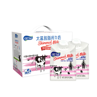 太慕 奥地利原装进口太慕高钙脱脂纯牛奶 200ml*10盒