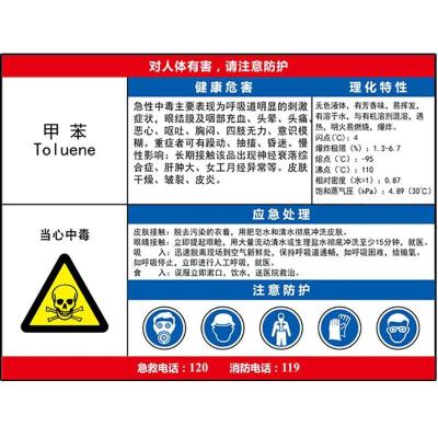 甲笨职业病危害告知卡