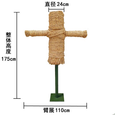 天狼芯 刺杀稻草人型靶训练拼刺擒拿十字架人形击打突刺练习假人刺杀桩 地埋式-WR8532