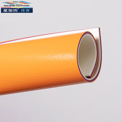 星加坊篮球羽毛球网球乒乓球场运动地垫地板奇石纹地胶垫橙色5.0mm