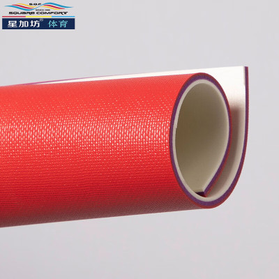 星加坊篮球羽毛球网球乒乓球场运动地垫地板奇石纹地胶垫红色5.0mm