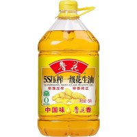 鲁花食用油 5S物理压榨一级花生油5L