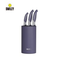 SMILEY厨房家用不锈钢切肉切片刀随意插放刀座组合四件套 SY-GDJ3101
