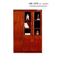 海邦(HAIBANG)木质文件柜资料柜档案柜胡桃色/新胡桃色 HB-1275(左) 1200*430*2000