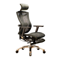 西昊 V1大体型 人体工学椅电脑椅子 办公椅可躺 老板椅 椅子久坐舒服 黑网+脚踏