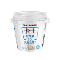 卡士CLASSY·KISS 3.3g原味鲜酪乳100g*6杯 低温酸奶发酵乳