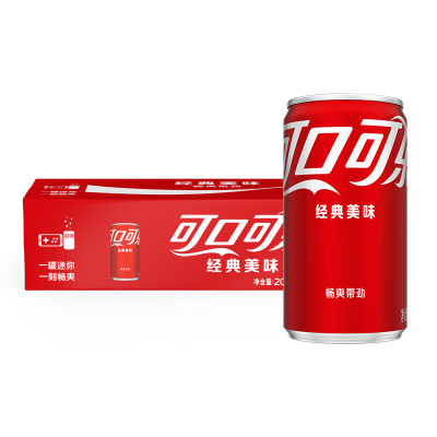 可口可乐(Coca-Cola)汽水 碳酸饮料 200ml*12罐