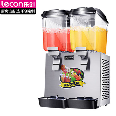 乐创lecon饮料机多功能 冷饮机商用 全自动自助果汁机 双缸双温喷淋 DN-325PLS2