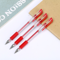 得力6600经典办公中性笔签字笔 0.5mm红色 12支-盒 红色