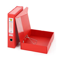华杰 A4档案盒文件盒加厚型 中号68mm(无夹 20个装)红色HT801
