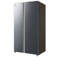 美的(Midea)610升变频一级能效双开门家用电冰箱智能家电BCD-610WKGPZM(E)-墨兰灰-隐秀