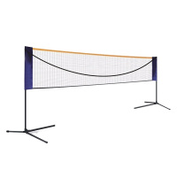 羽毛球网架 移动便携式拦网 移动网柱支架 简易折叠羽毛球比赛专业室外单双打 六米高宽可调
