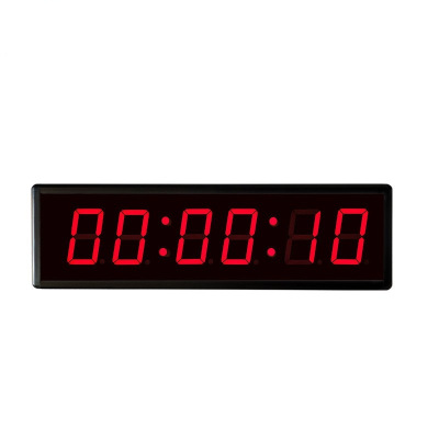 LED比赛计时器插电款 LED大屏幕马拉松比赛计时器训练计时器会议室电子多功能计时器 2.3英寸6位
