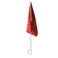 警戒旗 靶场旗帜警示旗 钢筋底座 加厚镀锌管 标准版 1.5米
