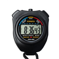 训练秒表 运动裁判秒表计时器电子定时器 ZSD808-亚光黑色