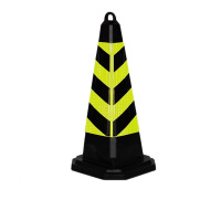 反光路锥方锥桶 警示牌 三角锥雪糕筒路障柱 橡胶款 5个起售
