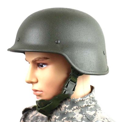 钢盔 防暴头盔 美式安保训练防护头盔 金属头盔 军绿