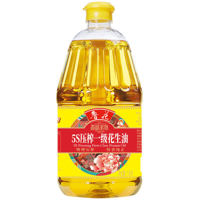 鲁花 香味家族5S压榨一级花生油1.8L