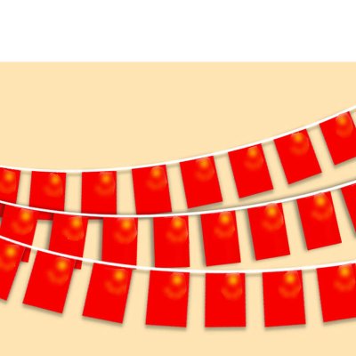 国庆中秋装饰8号布串旗 8米15面2条装 5包起发