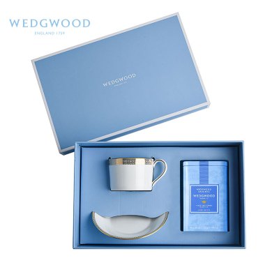 Wedgwood金色蕾丝马克杯+随身包茶罐礼盒40030697+1059703B5+1059703R2