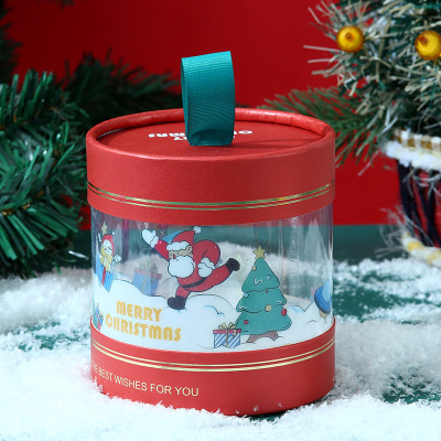 圣诞苹果透明包装盒10*11cm 红色50个装