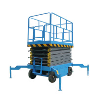 电动剪叉式升降车移动高空作业平台 升高10米载重500公斤