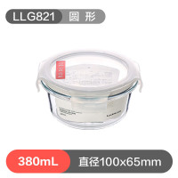 乐扣乐扣(LOCK&LOCK)格拉斯四面锁扣耐热玻璃保鲜盒LLG821容量380ml