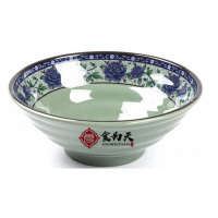 密胺面碗商用塑料仿瓷碗汤粉面馆专用碗 8英寸蓝青花(不含勺) 10个起发