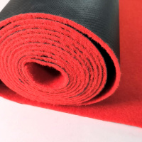 开业庆典婚庆地毯 厚6毫米 宽1.2米长10米 PVC胶底拉绒大红