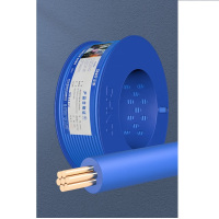 正泰(CHNT)电线电缆1芯阻燃电线100米 蓝*ZR-BVR-6