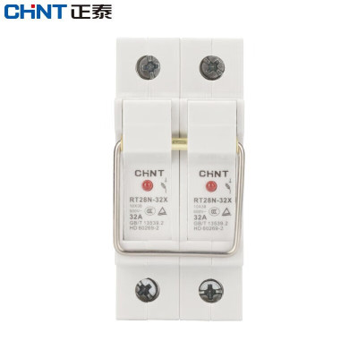 正泰(CHNT)熔断器底座RT28N-32X 2P(带灯) 10个装