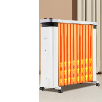 美的(Midea)油汀电暖取暖器加湿盒烤火炉2200W 加宽暖气片电暖器NY2212-18C