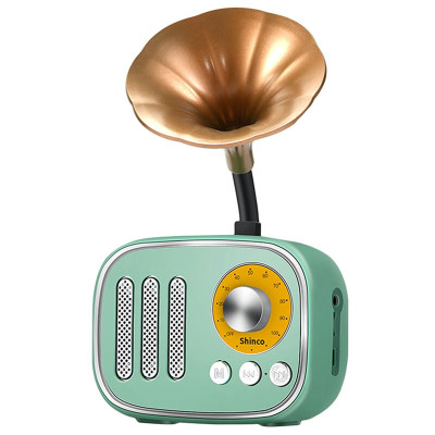 新科(Shinco)便携式无线蓝牙音箱多媒体数码播放器 浅绿色 HC-31