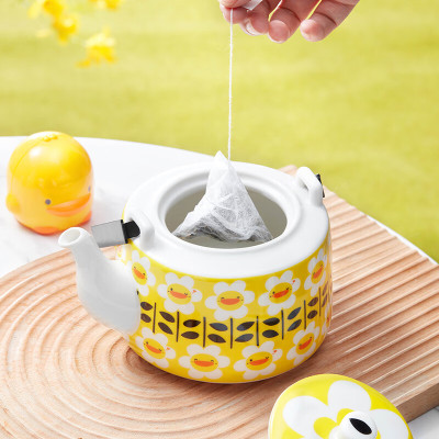 共禾京品黄色小鸭可爱茶具套装高颜值陶瓷茶杯大容量茶壶创意礼物 黄色小鸭茶具一壶2杯3件ZFWAL22000104