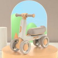 airud儿童滑步车1-3岁四轮滑步车平衡车宝宝滑行车溜溜车滑行车911-6 暖橙色