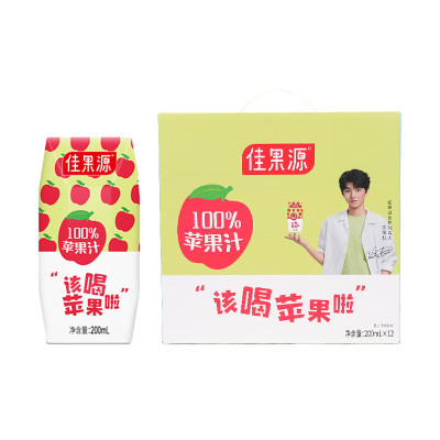 佳果源 果汁苹果汁200ml*12瓶/提