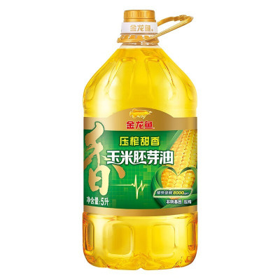 金龙鱼植物甾醇压榨甜香玉米胚芽油5L