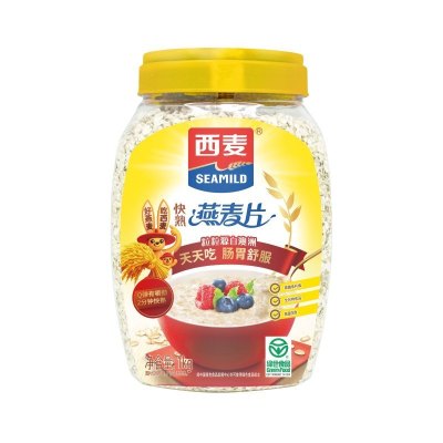 澳洲进口燕麦西麦纯燕麦片快熟1000g*2桶装营养早餐谷物冲饮代餐零添加蔗糖高膳食纤维高蛋白质绿色食品