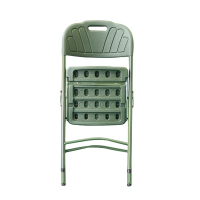 兵耀钢塑两折椅吹塑折叠椅军绿便携式吹塑椅 绿色