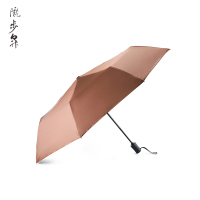 陇步昇 LBS-SS773JC 自动黑胶晴雨伞棕色