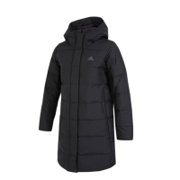 阿迪达斯羽绒服H23071女冬季新款户外保暖长款羽绒外套黑色