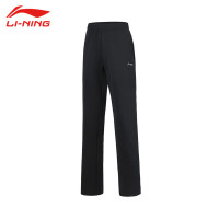 李宁LI-NING运动时尚女子平口运动裤卫裤AKLRA26-1黑色XS