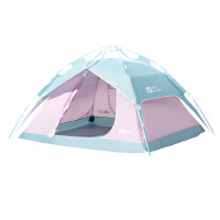 牧高笛零动自动帐篷经典款户外野营露营便携式可折叠帐篷EX19561002粉蓝MISC
